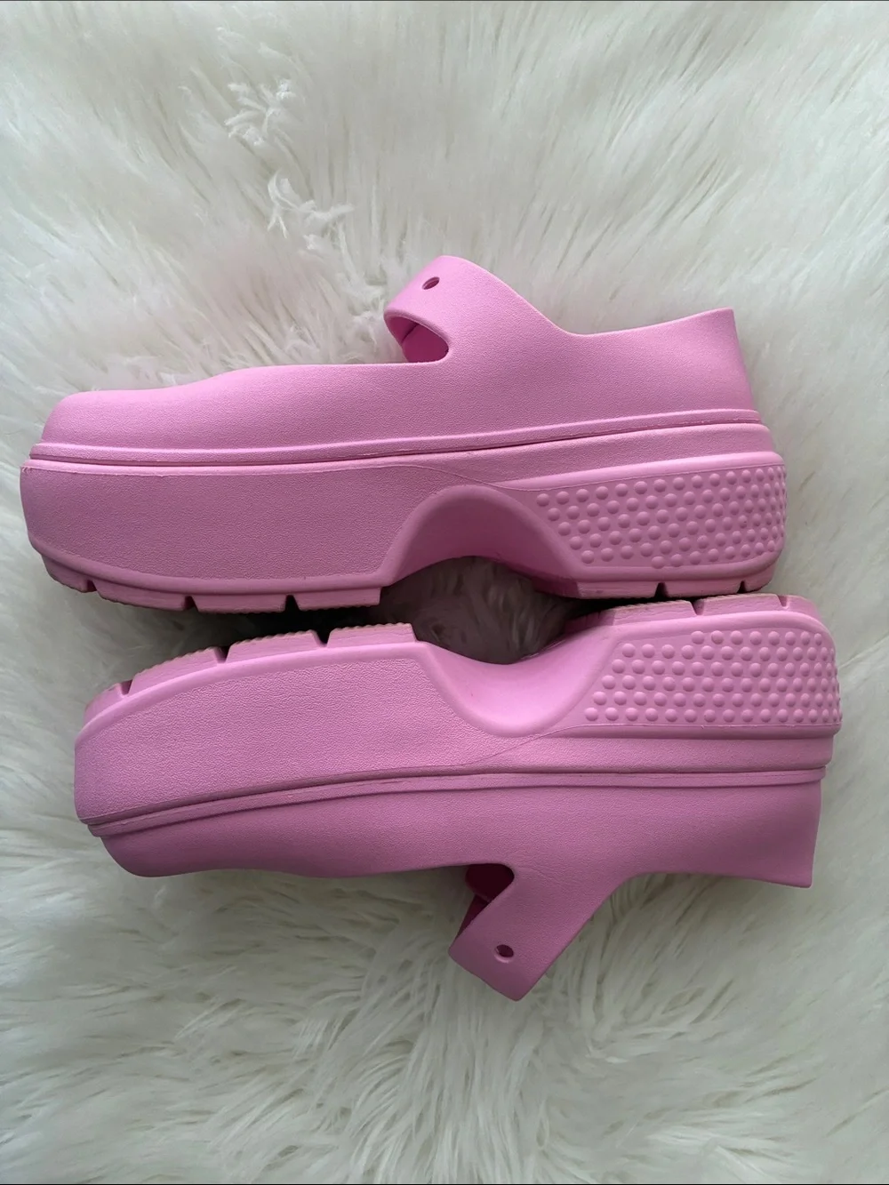 CROCS Mary Jane Platforms bubble gum Pink